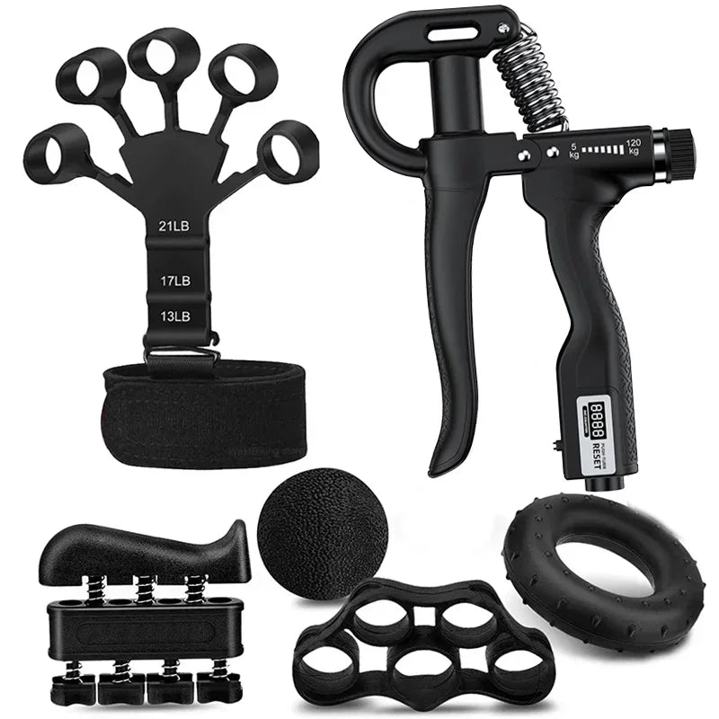 ATPP Adjustable Hand & Finger Strengthener Set — 5–120 kg Grip, Wrist & Forearm Trainer (Rehab & Fitness)