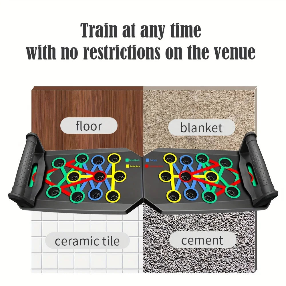ATPP Adjustable Push-Up Board — Color-Coded Multi-Angle Home & Travel Trainer for Chest, Arms & Shoulders