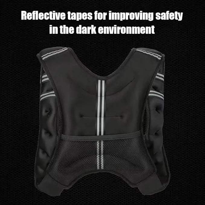 Weighted vest worn during strength and cardio workout