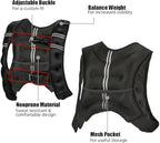 Person wearing the weighted vest while running outdoors