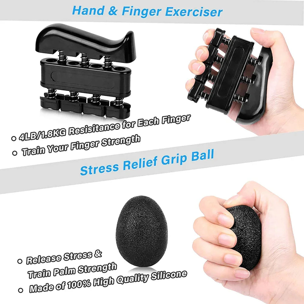 ATPP Adjustable Hand & Finger Strengthener Set — 5–120 kg Grip, Wrist & Forearm Trainer (Rehab & Fitness)