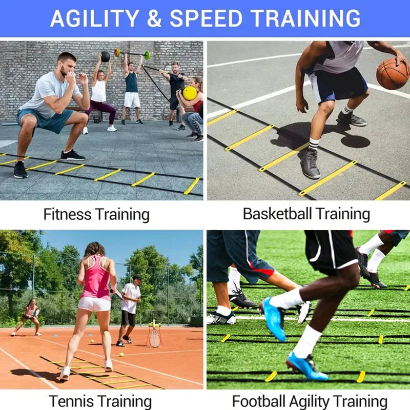 ATPP Speed Agility Ladder — Adjustable Footwork Trainer for Soccer, Football & Fitness (2M–10M)