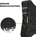 Adjustable straps and breathable padded design of the weighted vest